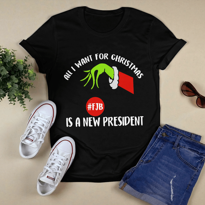 The Grinch Hands Hold #FJB All I Want For Christmas Shirt Xmas Gifts