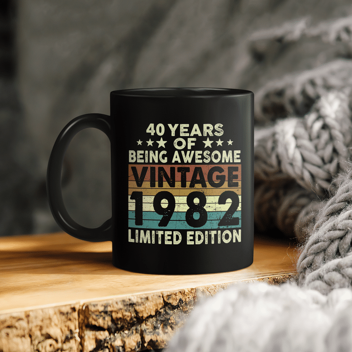 40 Years Of Being Awesome Vintage 1982 Limited Edition Mug