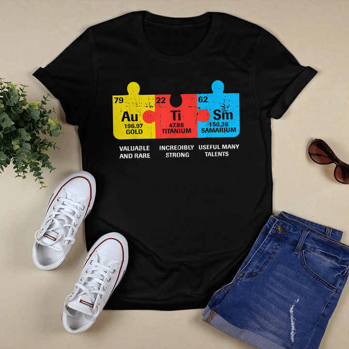 Autism Elements Periodic Table Awareness Asd Men Women Kids Shirt
