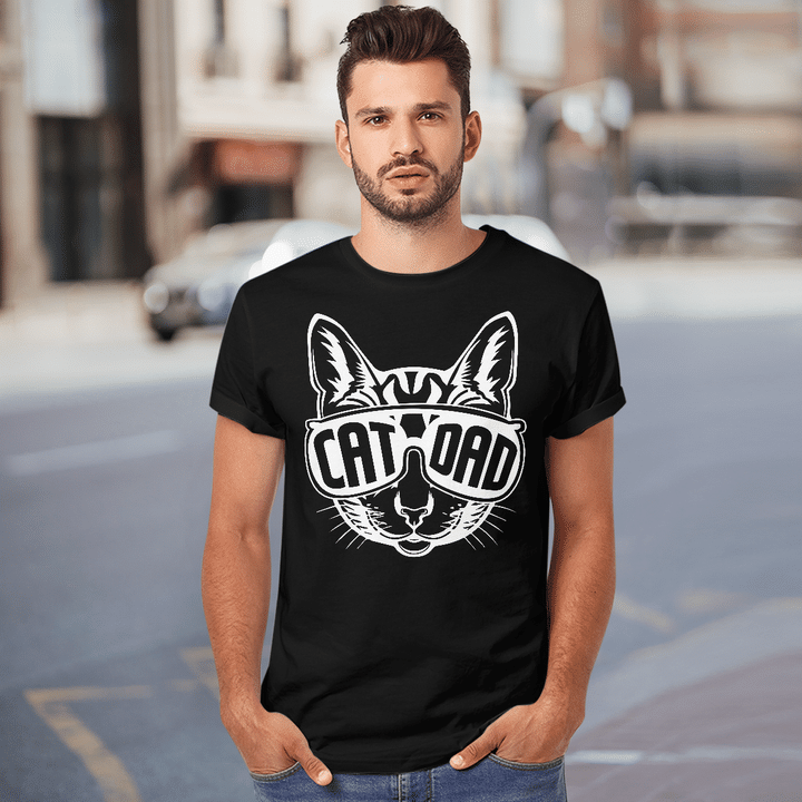 Funny Cat Dad Shirt For Cat Lovers Fathers Day Gifts T-Shirt