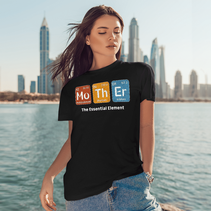 Mother Periodic Table Shirt Funny Science Mothers Day Vintage T-Shirt