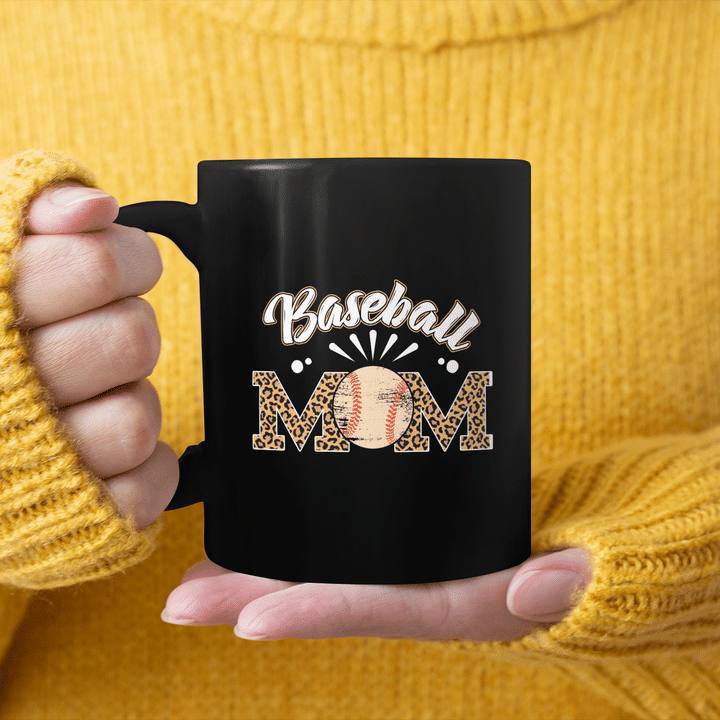 Baseball Mom Heart Leopard Printed Mug Gift For Mom - Mother's Day Mug