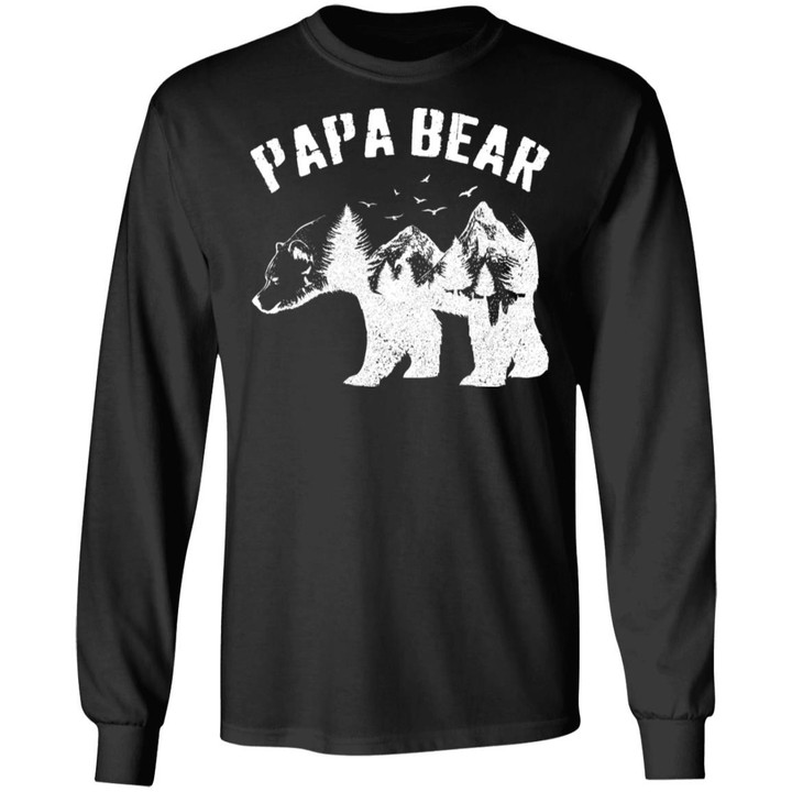 Papa Bear Best Dad Tshirt Fathers Day Father Pop Gifts Men Shirt
