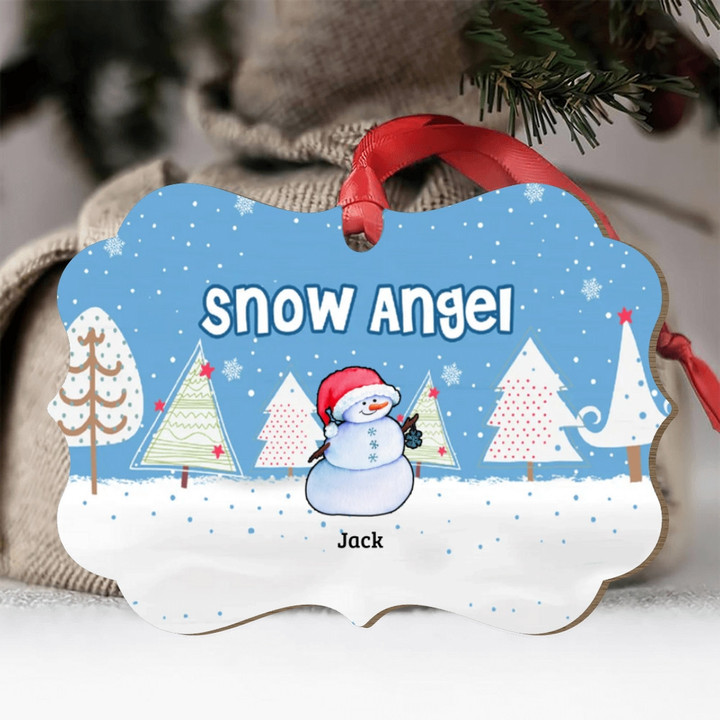 Grandma’s Snow Angels – Personalized Custom Platter – Christmas Gift For Grandma, Mom, Family Members