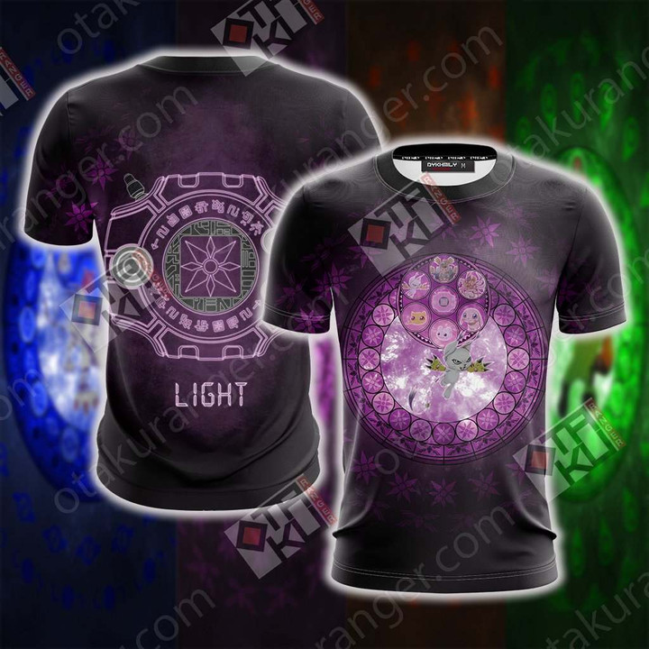 Digimon The Crest Of Light New Unisex 3D T-shirt