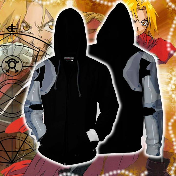 Fullmetal Alchemist Edward Elric Cosplay Zip Up Hoodie Jacket