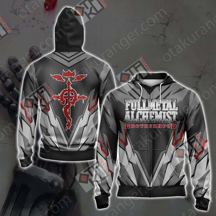 Fullmetal Alchemist New Unisex Zip Up Hoodie Jacket