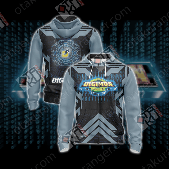 Digimon New Look Unisex Zip Up Hoodie Jacket