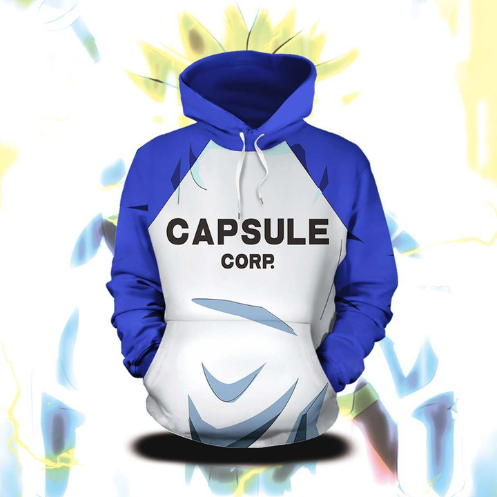 Dragon Ball Z Future Trunks Capsule Corp Cosplay 3D Hoodie