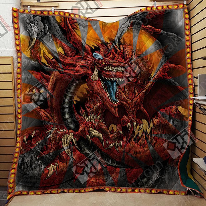 Yu Gi Oh! Slifer The Sky Dragon 3D Quilt Blanket