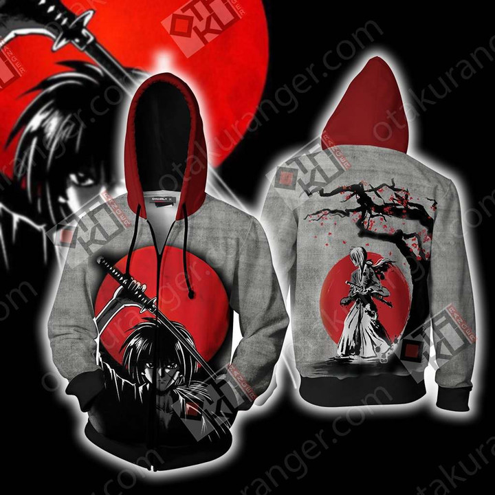 Rurouni Kenshin Himura Kenshin New Zip Up Hoodie Jacket