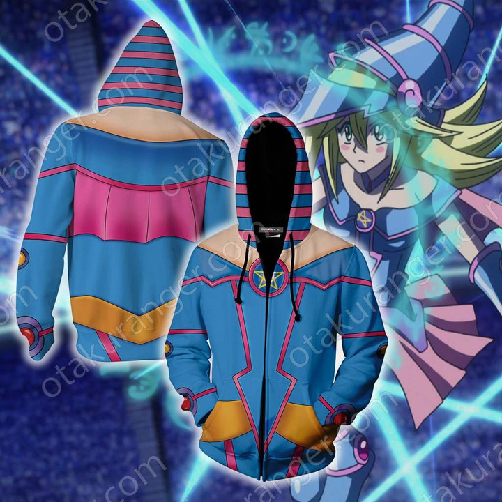 Yu-Gi-Oh! Dark Magician Girl Cosplay Zip Up Hoodie Jacket