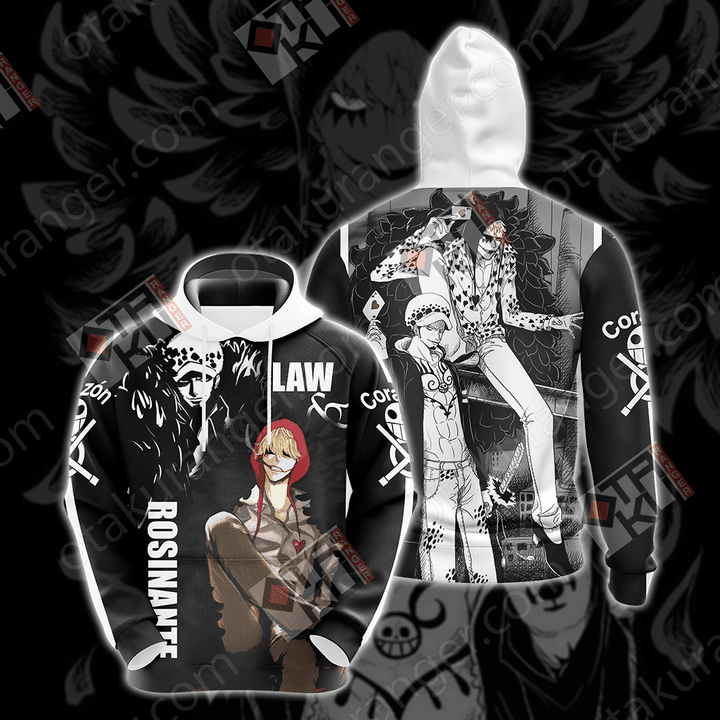 One Piece - Rosinante And Law Unisex 3D Hoodie
