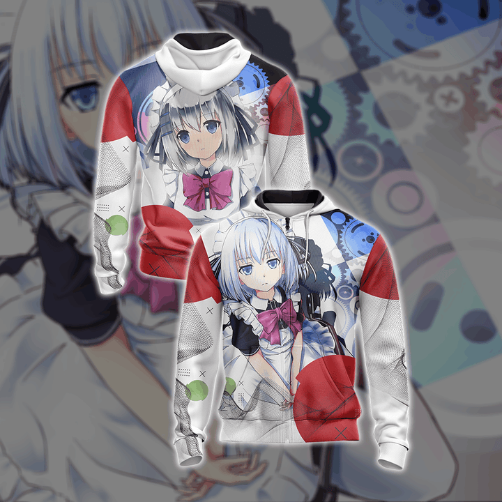 Date A Live Tobiichi Origami Unisex Zip Up Hoodie