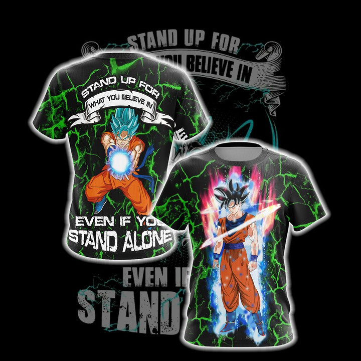 Goku - Stand Up For What You Believe Unisex 3D T-shirt
