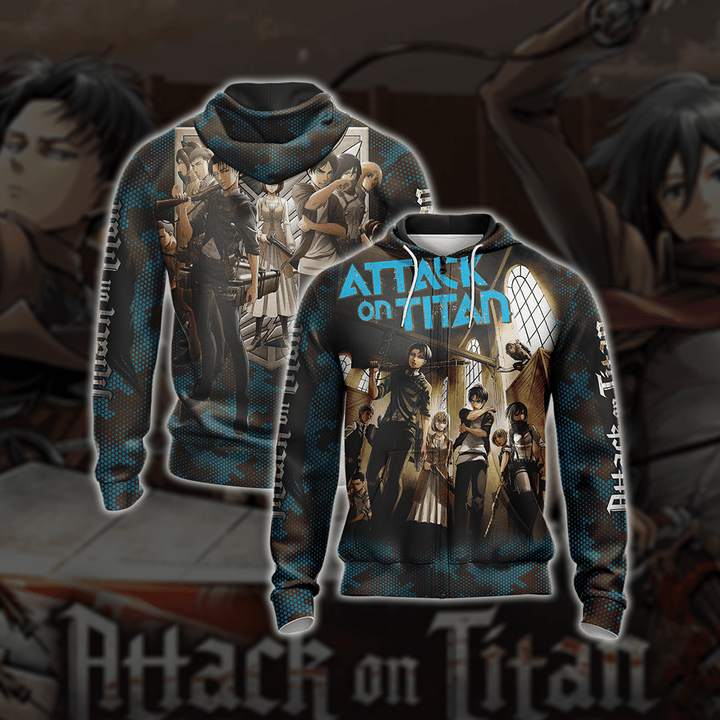 Attack On Titan New Style Zip Up Hoodie