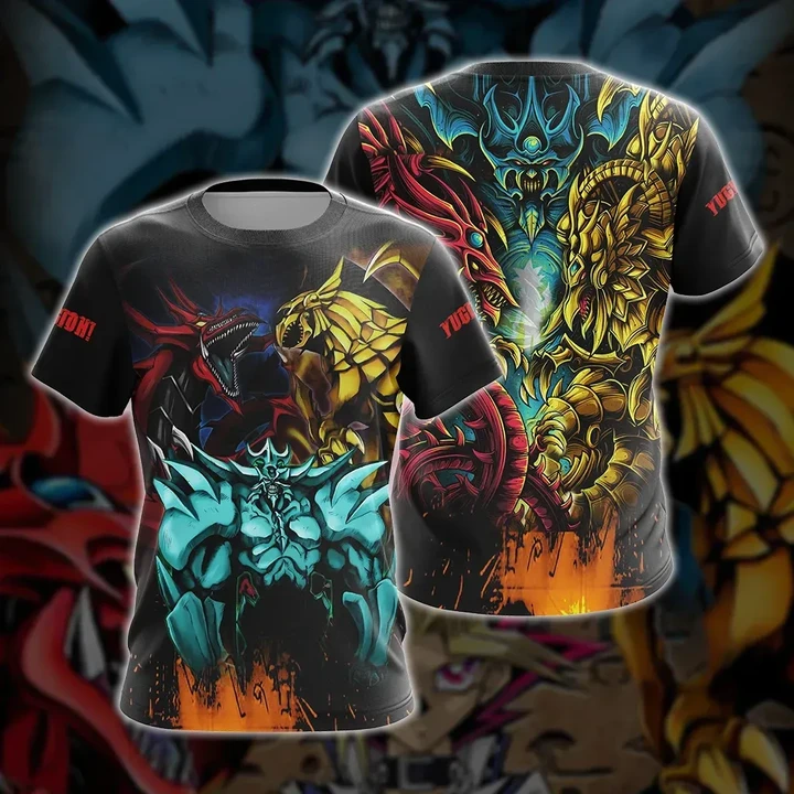 Yu-Gi-Oh! Egyptian Gods Dragons All Over Print T-shirt Zip Hoodie