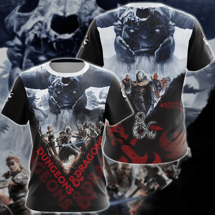 Dungeons And Dragons Video Game 3D All Over Print T-shirt Tank Top Zip Hoodie Pullover Hoodie Hawaiian Shirt Beach Shorts Jogger