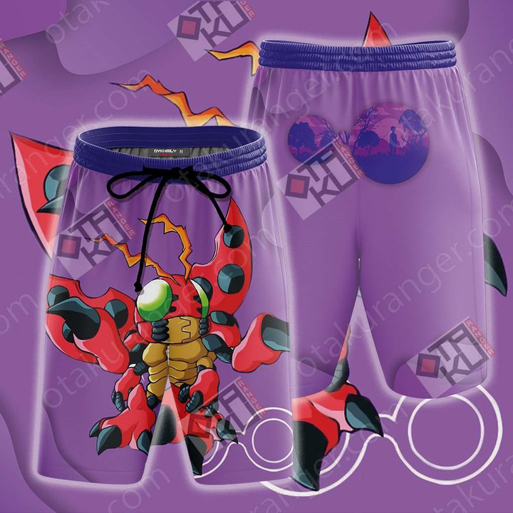 Digimon Tentomon Unisex 3D Beach Shorts