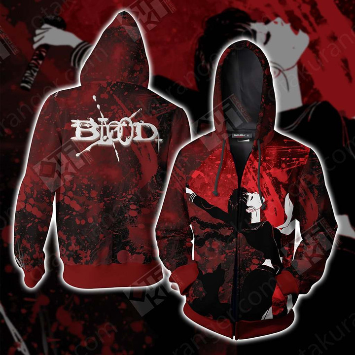 Blood Unisex Zip Up Hoodie Jacket