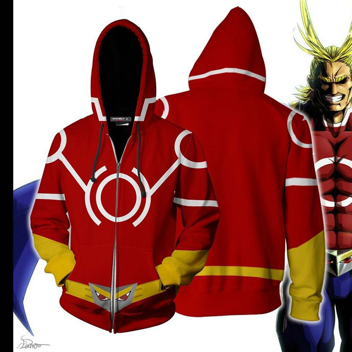 Boku No Hero Academia All Mighty Cosplay Zip Up Hoodie Jacket