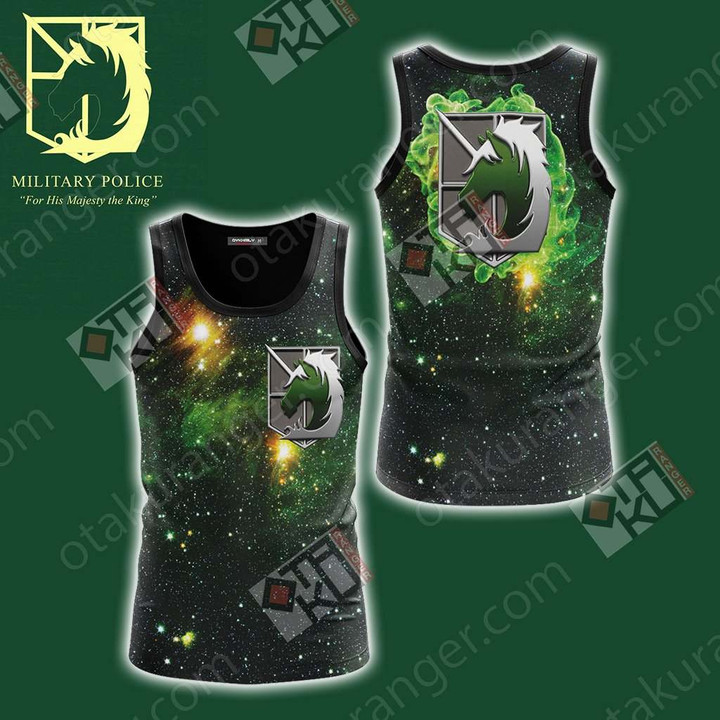 Attack On Titan Military Police For His Majesty The King New Unisex 3D Tank Top