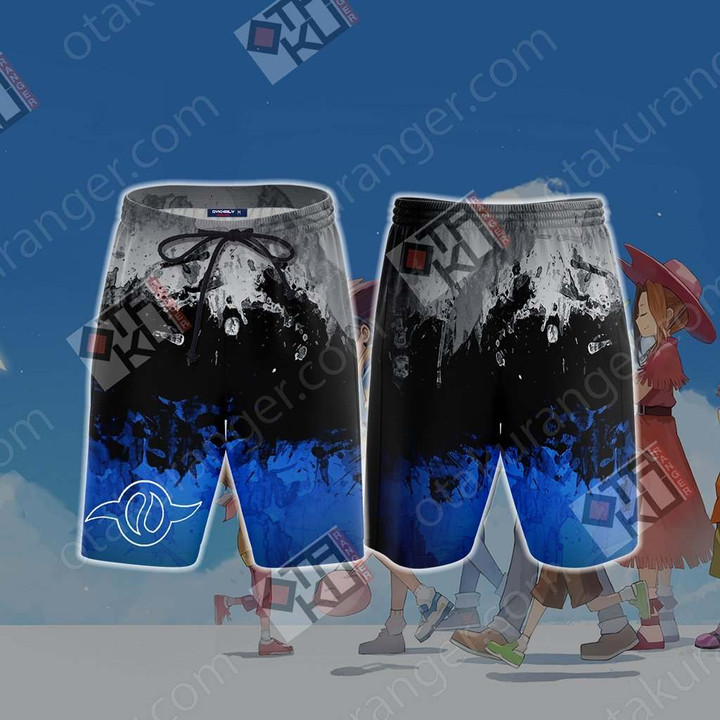 Digimon The Crest Of Friendship New Look Unisex 3D Beach Shorts