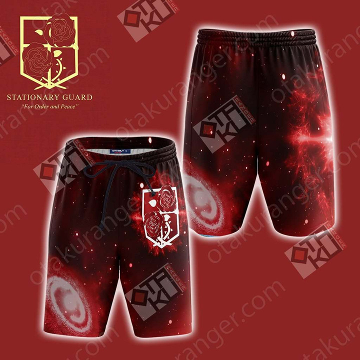 Attack On Titan Stationary Guard For Older And Peace New 3D Beach Shorts