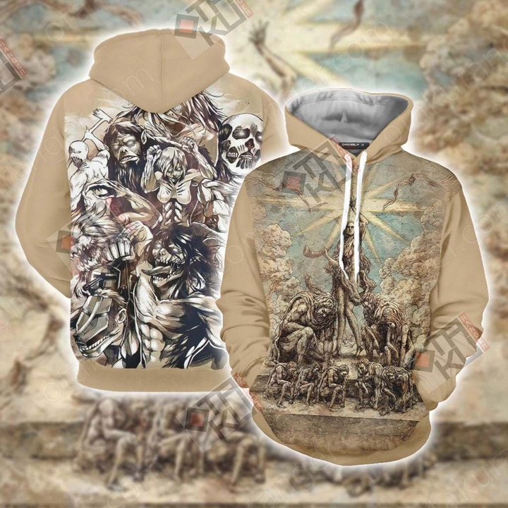 Attack On Titan: World of Giants Unisex 3D Hoodie