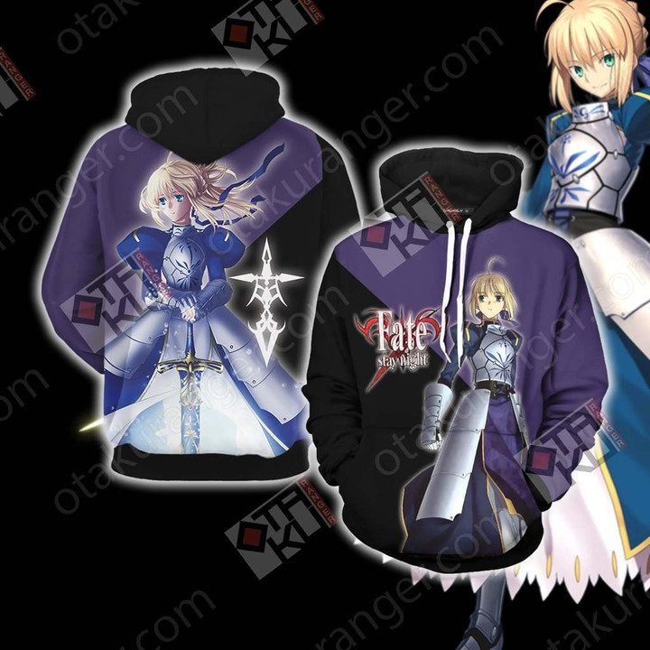 Fate/ Stay Night - Saber Unisex 3D Hoodie