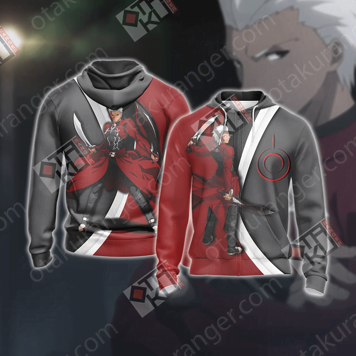 Fate/stay night - Archer Unisex Zip Up Hoodie Jacket