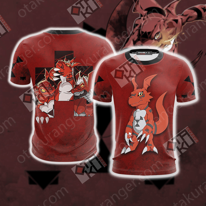 Digimon Guilmon Unisex New 3D T-shirt