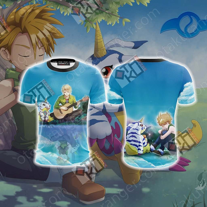 Digimon Matt And Gabumon Unisex 3D T-shirt