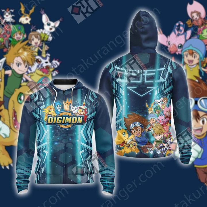 Digimon New Style Unisex Zip Up Hoodie Jacket
