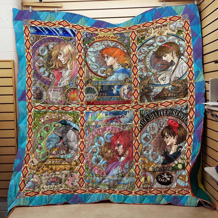 Ghibli Films Art 3D Quilt Blanket
