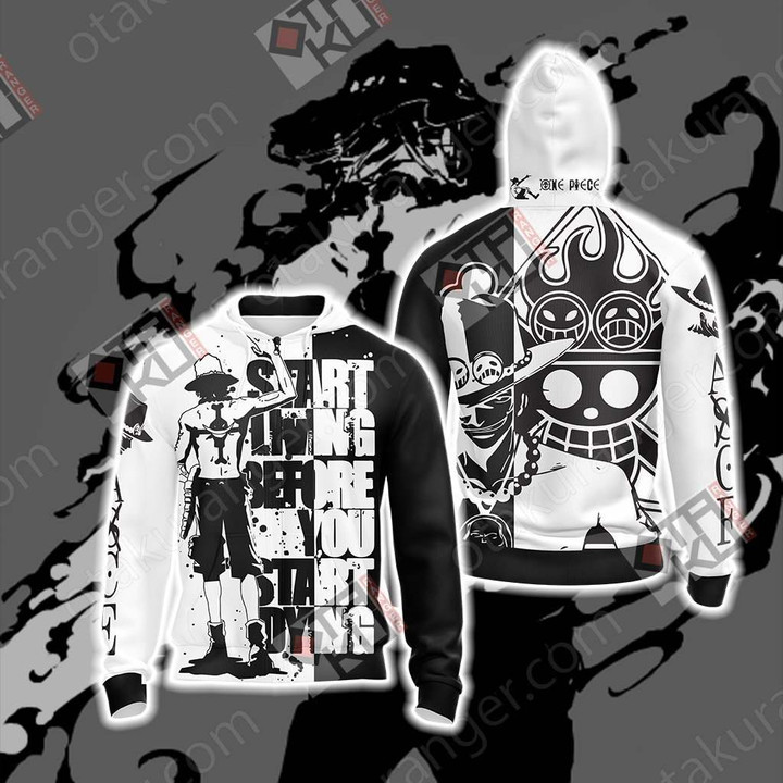 One Piece - Ace New Collection Unisex Zip Up Hoodie Jacket