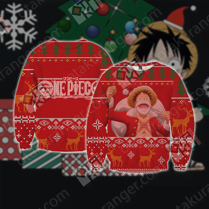 One Piece - Luffy Christmas Style 3D Sweater