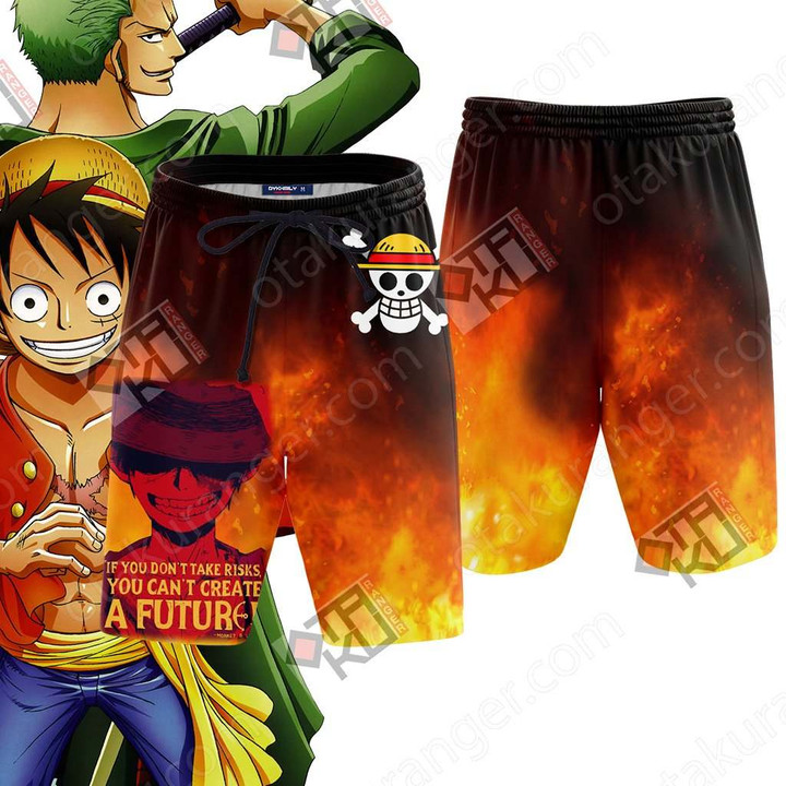 One Piece - Luffy Unisex 3D Beach Shorts