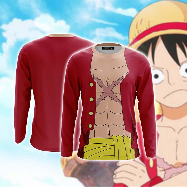 One Piece Monkey D. Luffy Cosplay 3D Long Sleeve Shirt