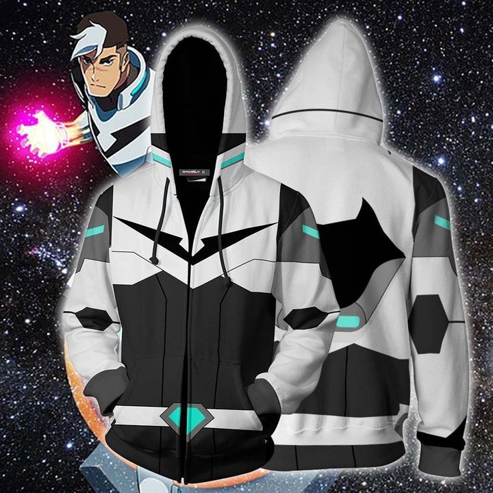 Shiro Voltron Legendary Defender Cosplay Zip Up Hoodie Jacket