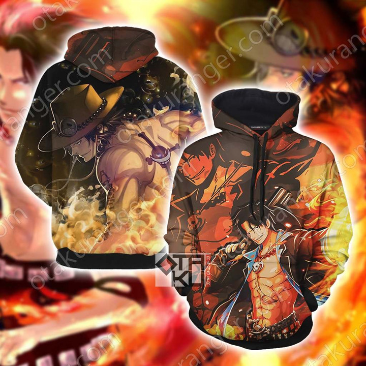 One Piece Portgas D. Ace 3D Hoodie