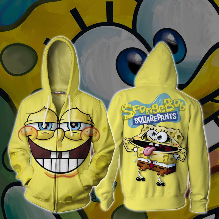 SpongeBob SquarePants 3D Zip Up Hoodie