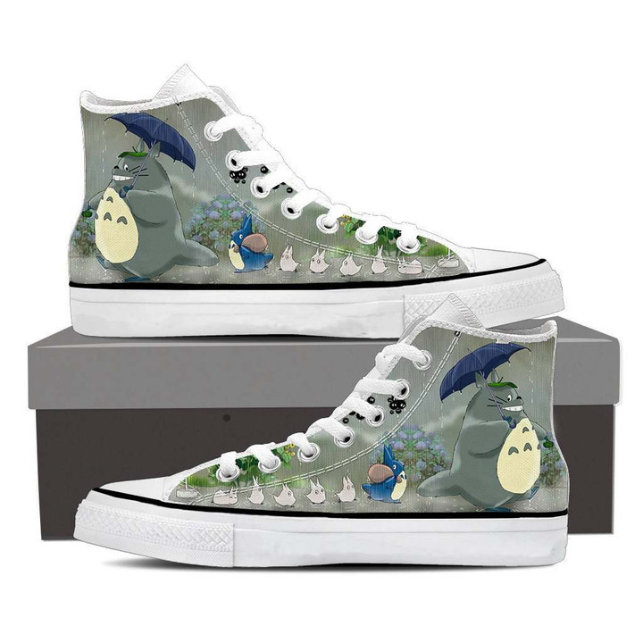 Totoro In the Rain High Top Shoes