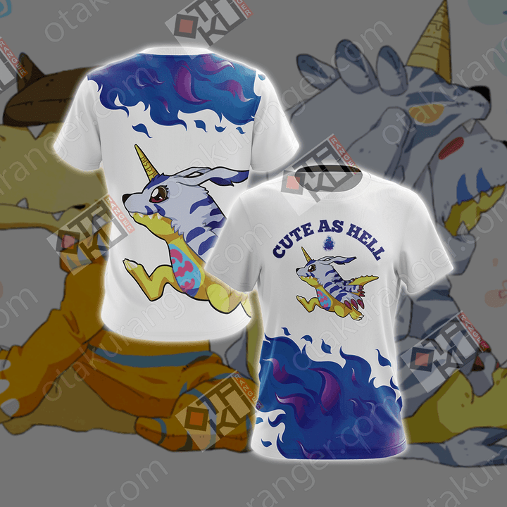 Digimon - Garurumon Cute As Hell Unisex 3D T-shirt