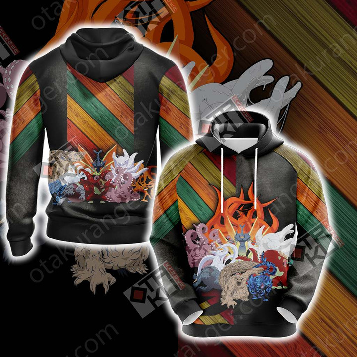 Naruto - All Tailed Beasts Unisex 3D Hoodie