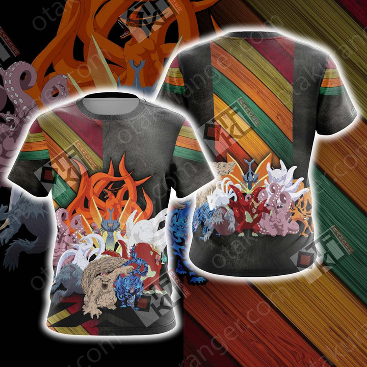Naruto - All Tailed Beasts Unisex 3D T-shirt