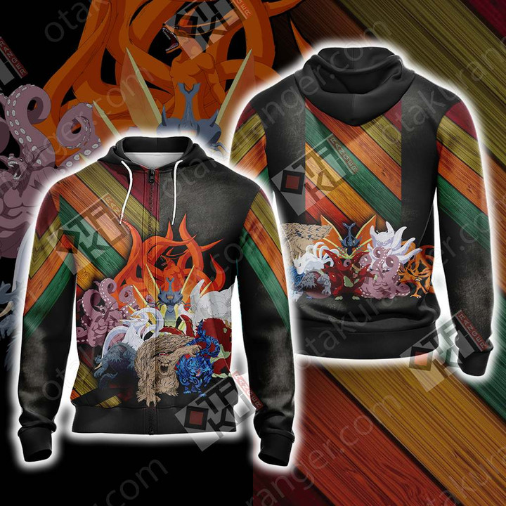 Naruto - All Tailed Beasts Unisex Zip Up Hoodie
