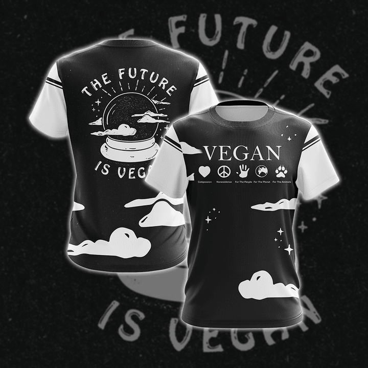 The Future Is Vegan Unisex 3D T-shirt