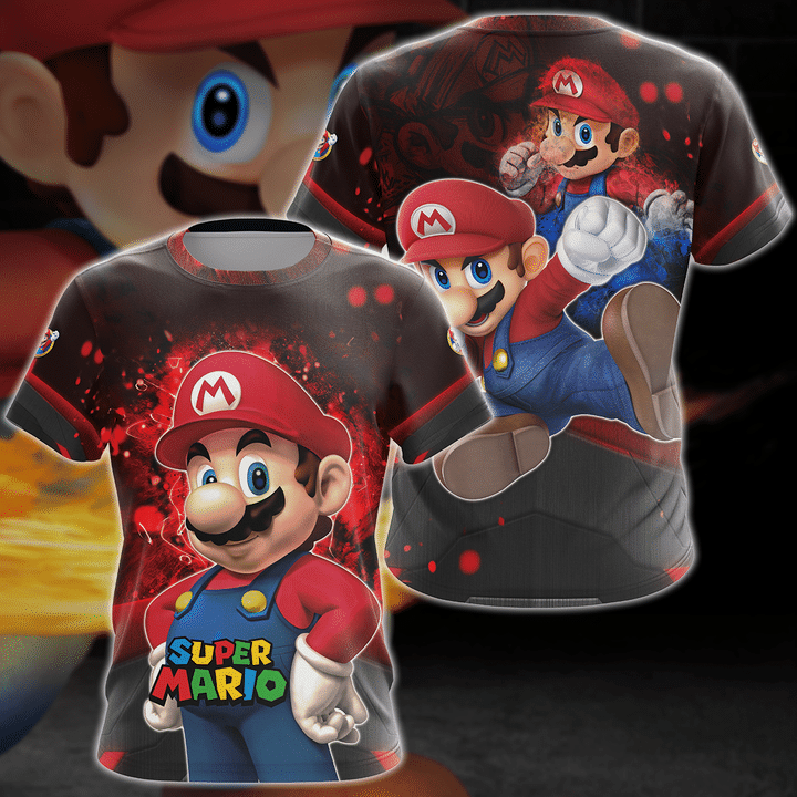 Super Mario Video Game 3D All Over Print T-shirt Tank Top Zip Hoodie Pullover Hoodie Hawaiian Shirt Beach Shorts Jogger