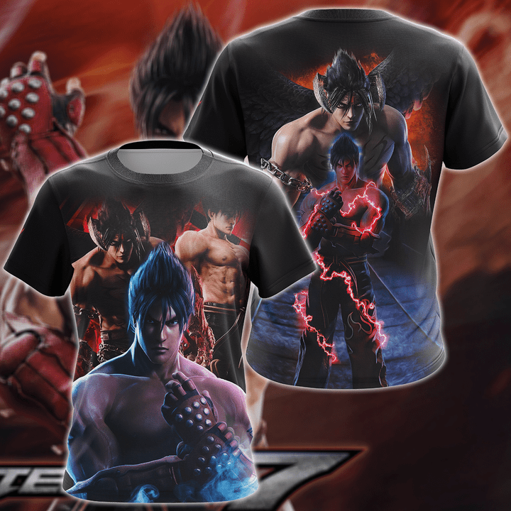 Tekken Jin Kazama Video Game 3D All Over Print T-shirt Tank Top Zip Hoodie Pullover Hoodie Hawaiian Shirt Beach Shorts Jogger